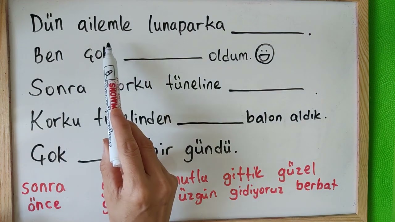 Türkçe boşluk doldurma/soru çözümü#Türkçe öğreniyorum #easyturkish#turkishforbeginners #learnturkish