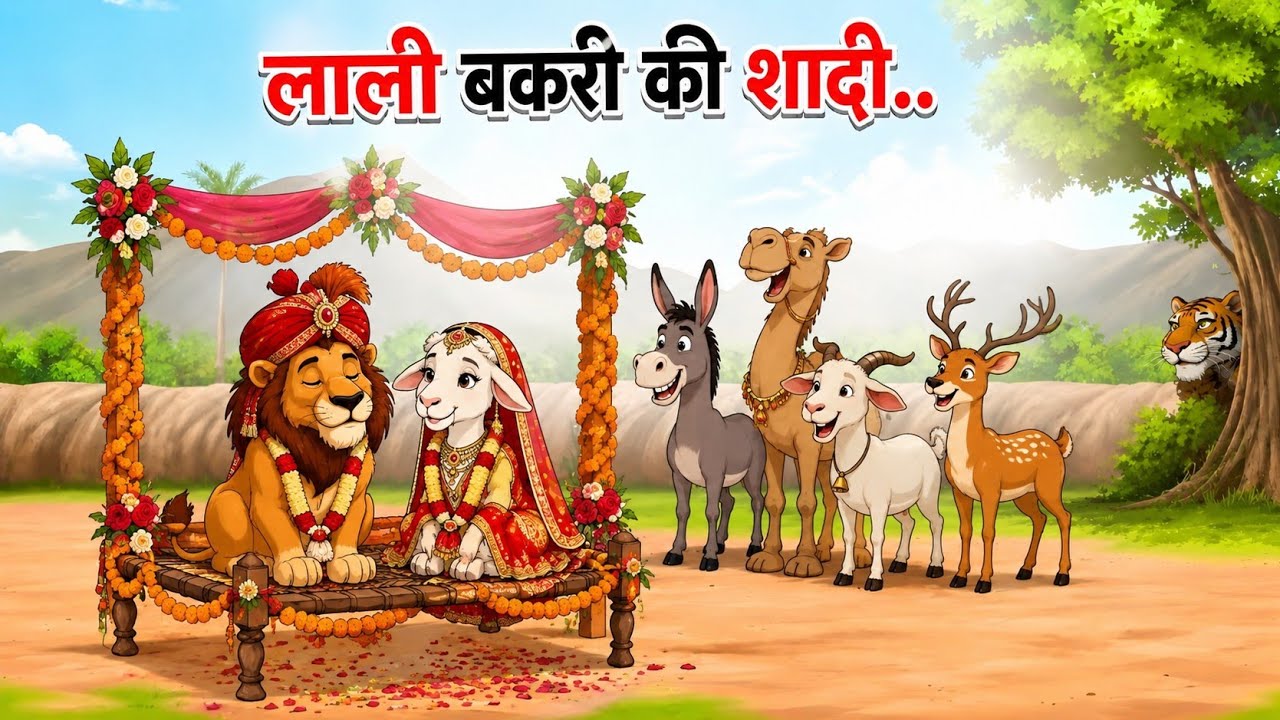 लाली बकरी की शादी शेर से | Hindi Kahani | Panchatantra Ki Kahani