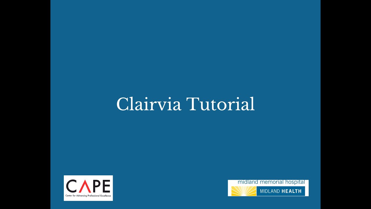 Clairvia Tutorial