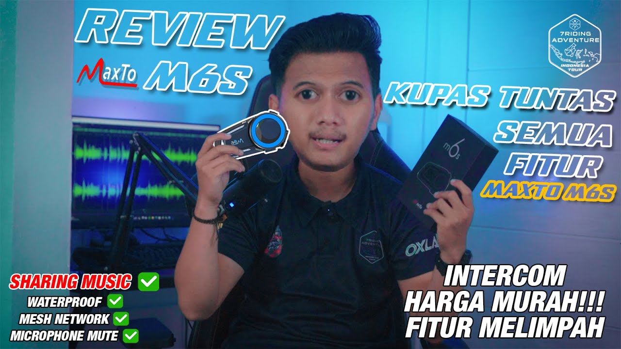 INTERCOM MURAH BISA KARAOKE DIJALAN BERSAMA BONCENGERS || MAXTO M6S TERBARU!!