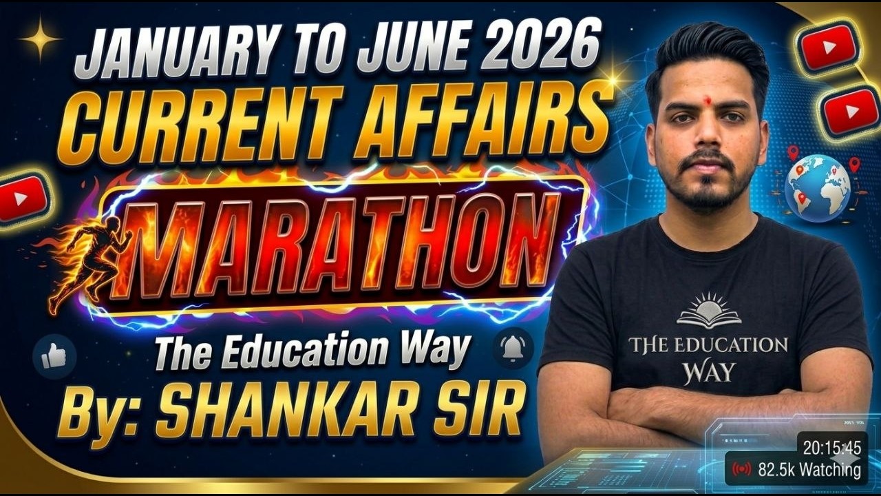 January to june 2026 current affairs marathon by shankar #bpsctre4 #currentaffairs #biharpolice