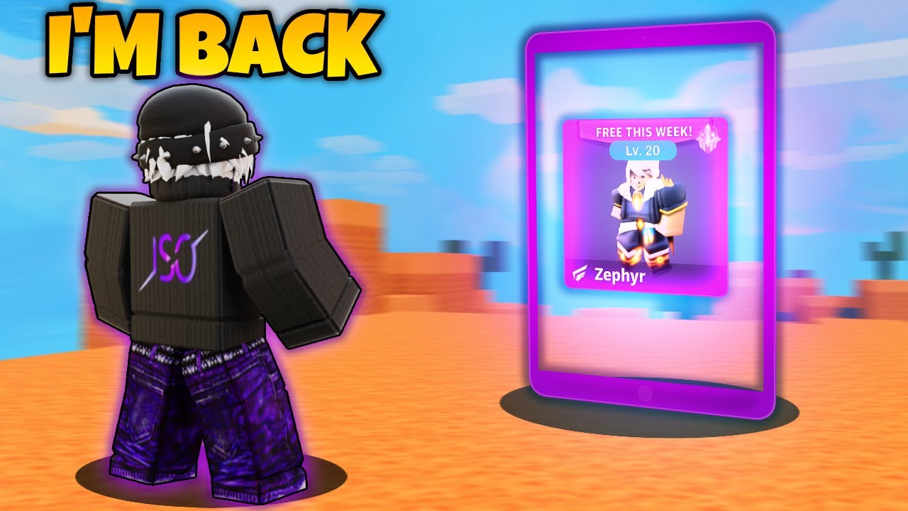 I’M BACK… The BEST MOBILE Zephyr Kit in Roblox BedWars
