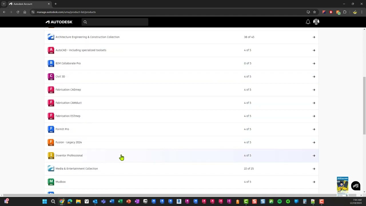 Autodesk Accounts Dec 2024