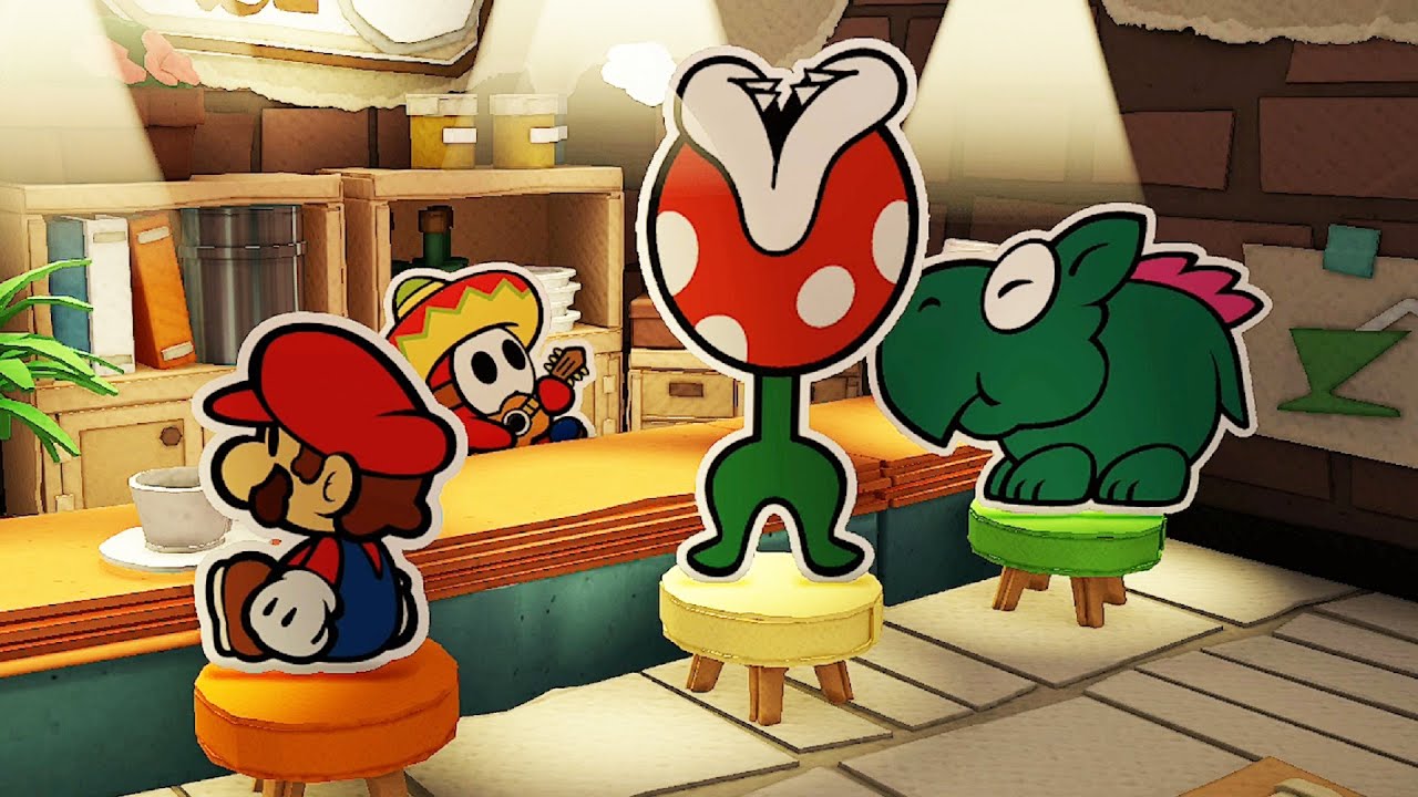 Paper Mario Origami King - All Coffee Shop Scenes