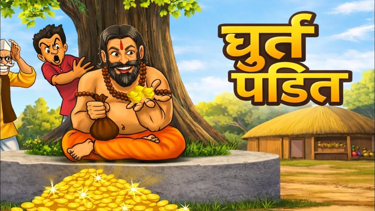 धूर्त पंडित  | dhurt pandit | hindi kahani | moral story In hindi | kahani cartoon |