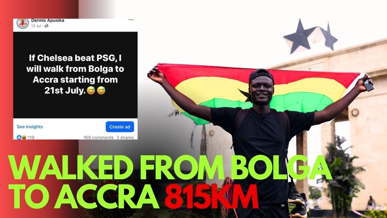 The Man Who Walked From Bolga To Accra After Losing A Bet || 815KM