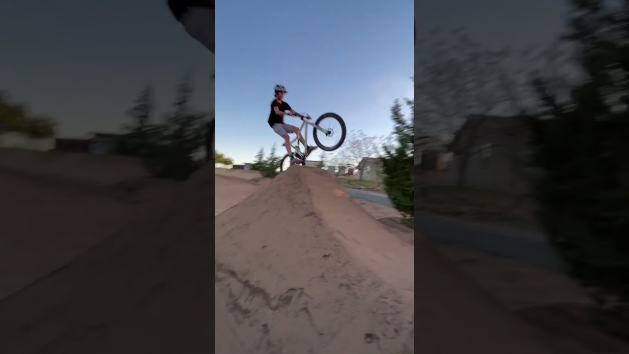Huge mountain bike trick jump #shorts #dirtjump #huge #mtb #dirtjumps