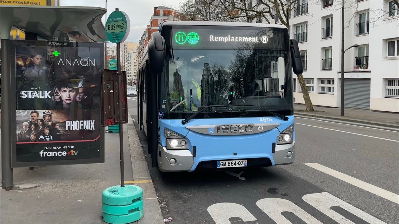 Bus de remplacement métro 7bis | Trajet de Pré-Saint-Gervais à Louis Blanc