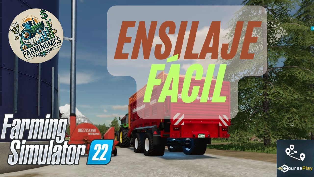 #ensilaje #Fácil de Hacer en #FS22: 🚜 Sólo recoge y deja en el silo ¡60,000 litros al día! 🌾