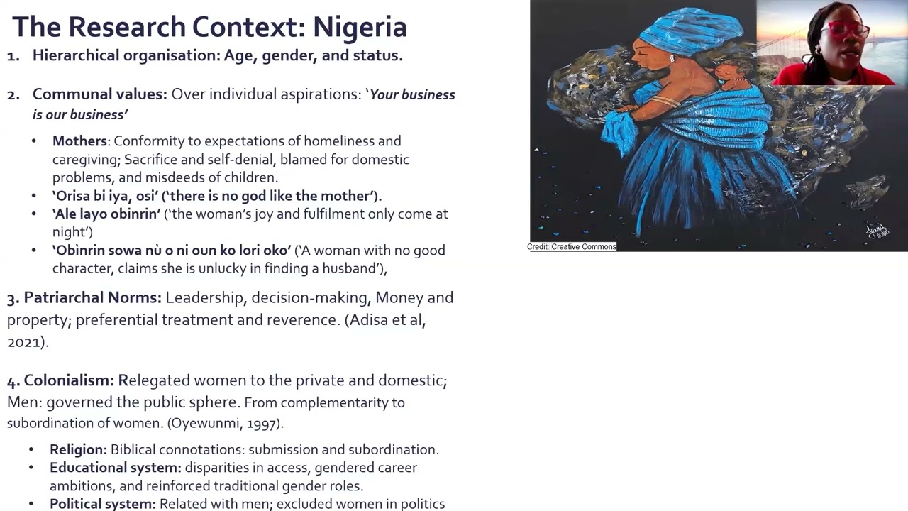 M  Oluwatobiloba Odetoyinbo: “Academic Motherhood in Nigeria: .........”