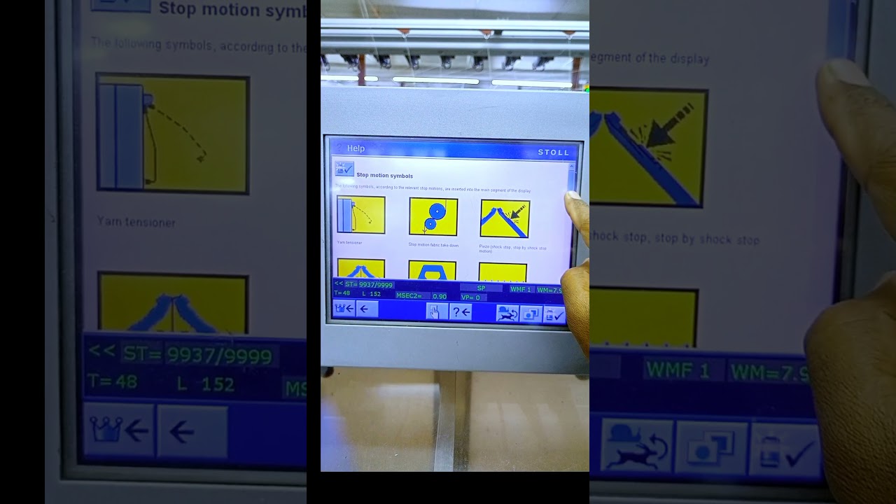 Stoll machine CMS 502HP Stop motion symbols|| #shorts || ar it touch