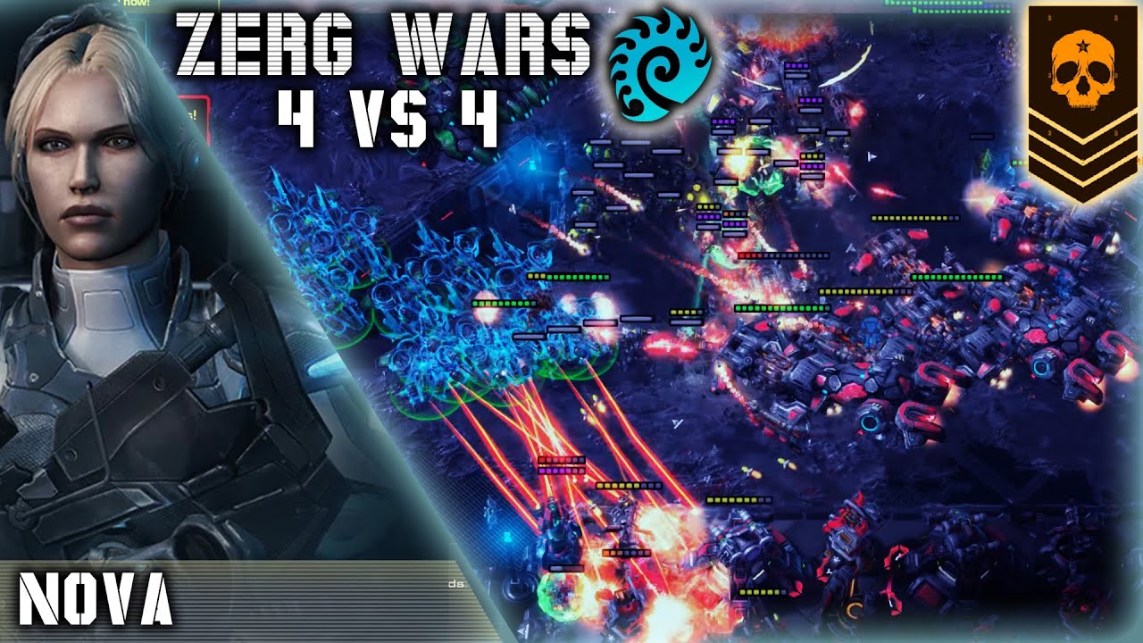 ♾️Zerg Wars 4v4 | Nova | Premade teams fighting!!! Which North defense will survive?| #starcraft2