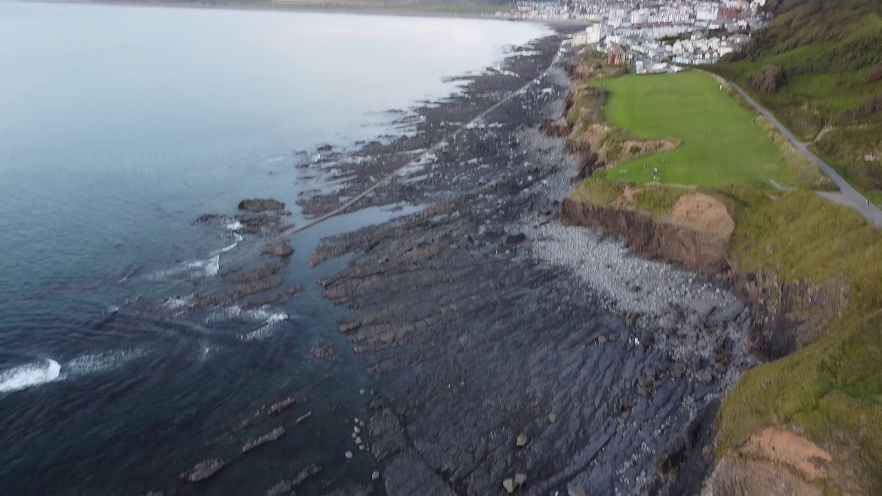 Westward Ho! rocks by drone. North Devon.
