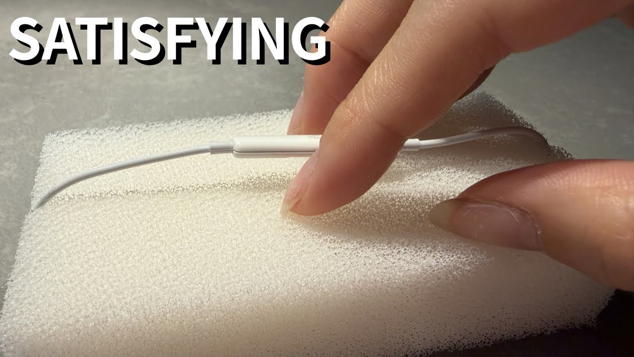 Dish Sponge Rubbing & Finger Sounds ASMR (Satisfying Tingles) | Earphone Mic