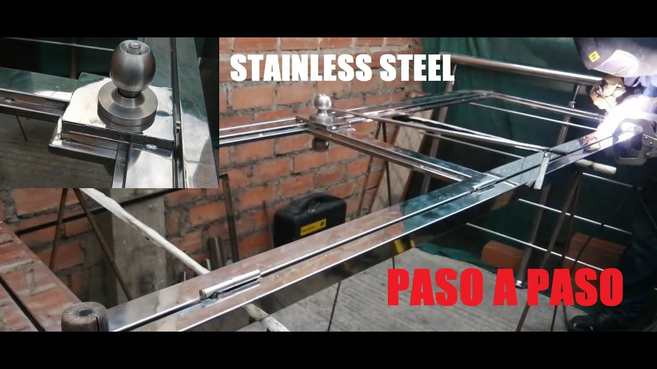 Como hacer Puerta de ACERO INOXIDABLE #stainlesssteel #doors #welder  Fabricación