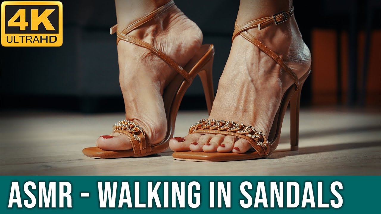 [4K] ASMR - Try On My New Pair of Sandals and Walk