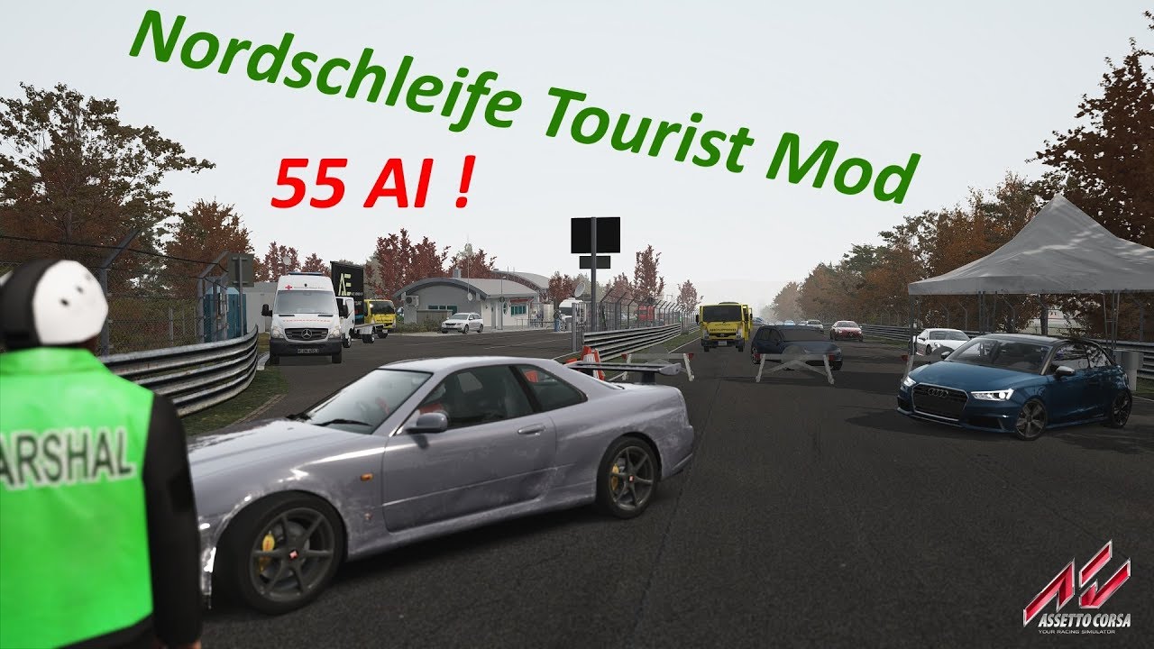 Assetto Corsa, Nordschleife Tourist Mod, Trackday 55 AI !