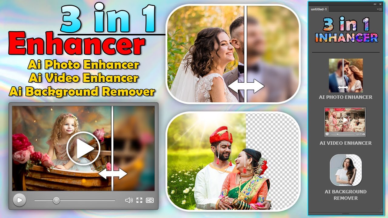 💎 Ai Photo Enhancer ll Ai Background Remover ll Ai Video Enhancer ll 3 in1 1-Click Fully Automatic 💎
