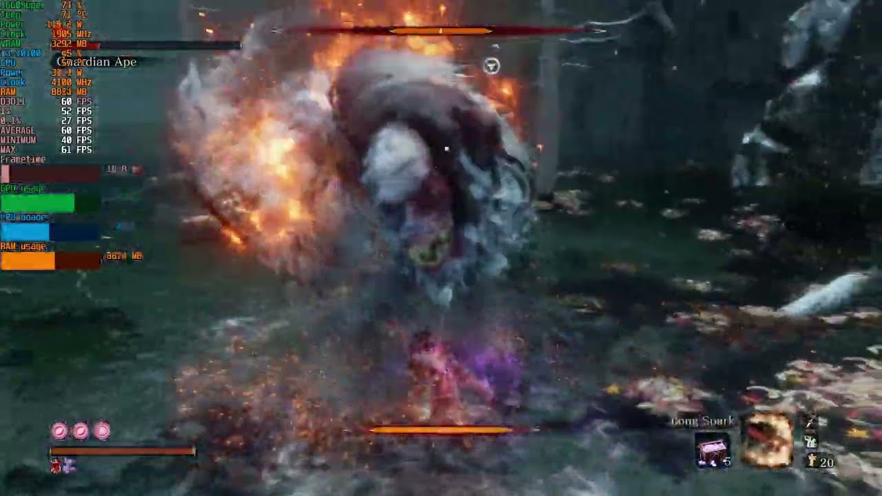Sekiro: Shadows Die Twice 1660 Super I3-10100 MAX SETTING