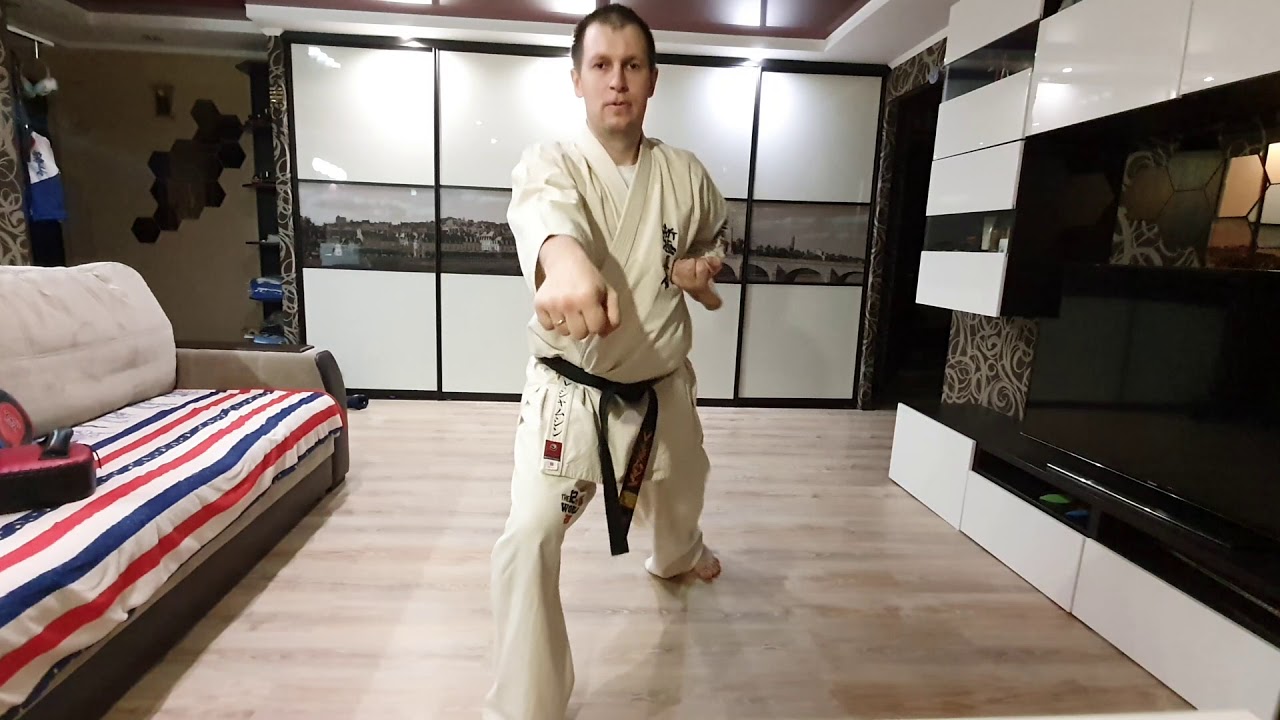 Ката Цуки-но ката (Tsuki-no kata). Разбор и выполнение ката высшей сложности Синкекусинкай каратэ.