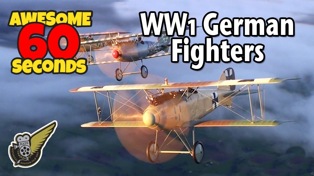 Three WW1 German Albatros Fighters In 60 Seconds