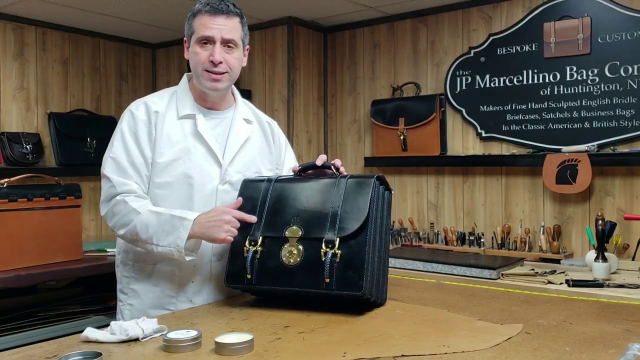 Pivot Removable Storm Flap English Bridle Leather Briefcase