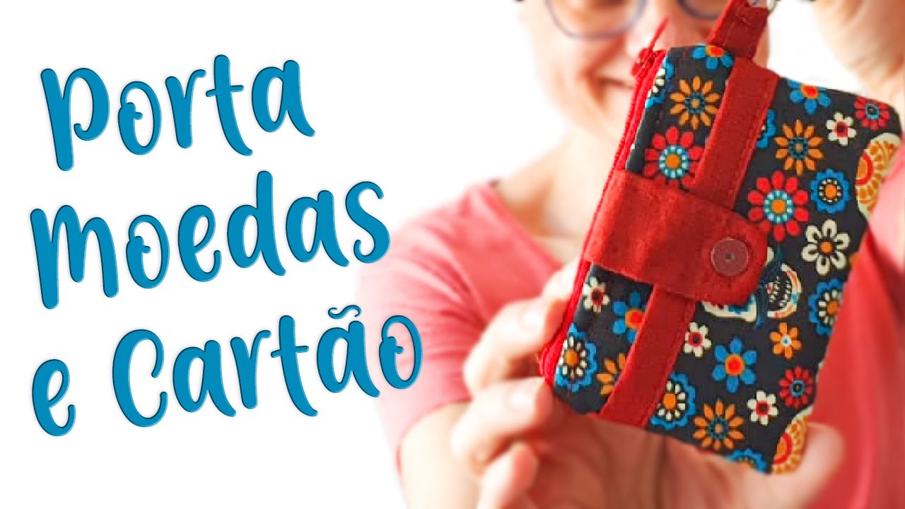Como fazer Porta Moedas com Bolsinho porta cartão em tecido