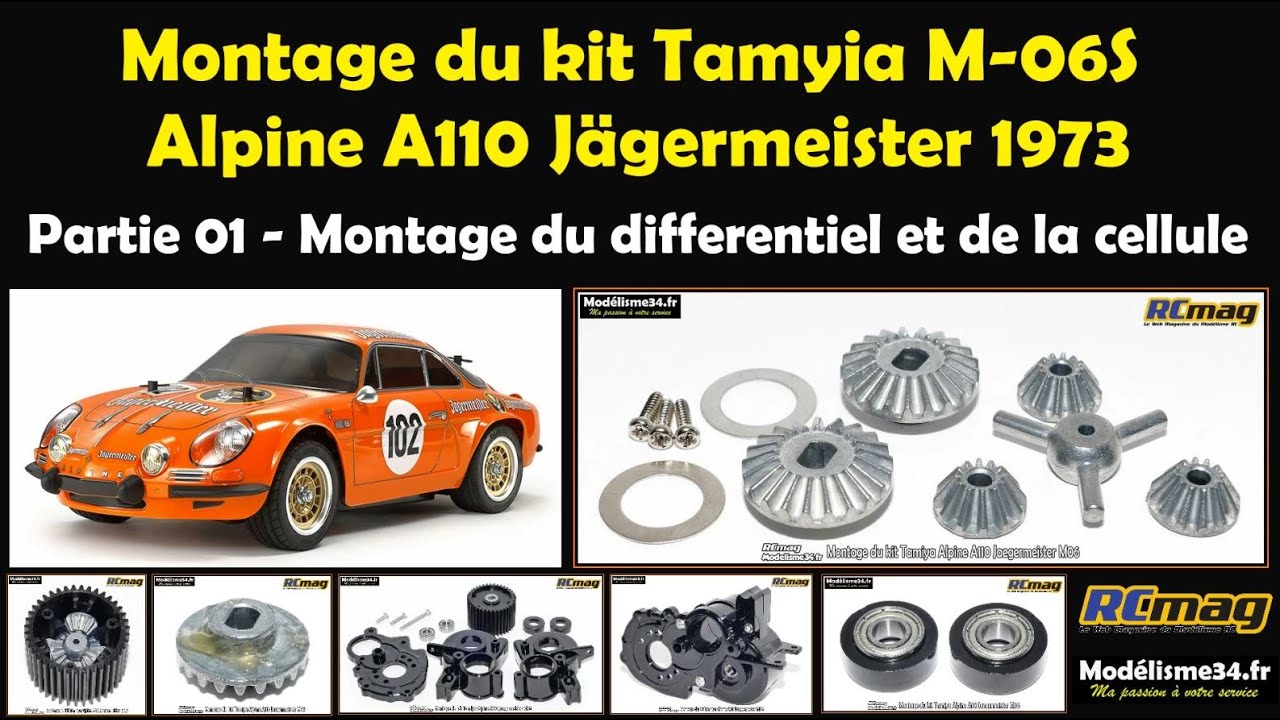 Montage du nouveau kit Tamiya Alpine A110 sur châssis M-06S - Partie 01 différentiel et la cellule