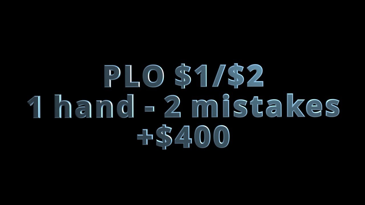 2 preflop mistakes in 1 hand that bring me $400