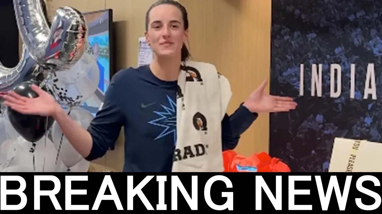 Clark blushes in embarrassment as WNBA superstar is handed special surprise by Indiana Fever teamma