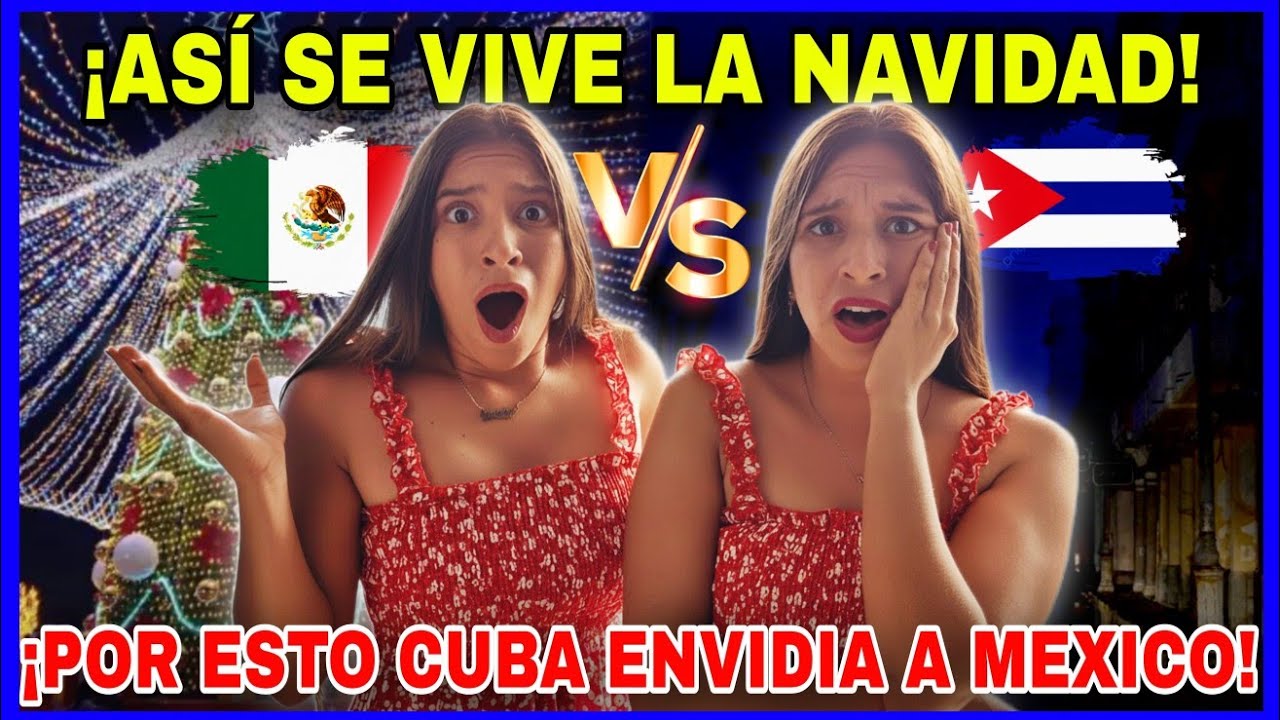 CUBANAS🇨🇺 SE ENTRISTECEN😭 al VER la REALIDAD de su NAVIDAD🎄 en CUBA VS el PARA&Iacute;SO de LUCES en MEXICO