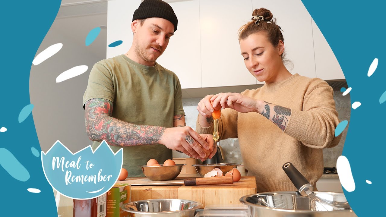 Jo Barrett & Matt Stone's Pavlova with Apricots, Chamomile and White Chocolate | Meal To Remember