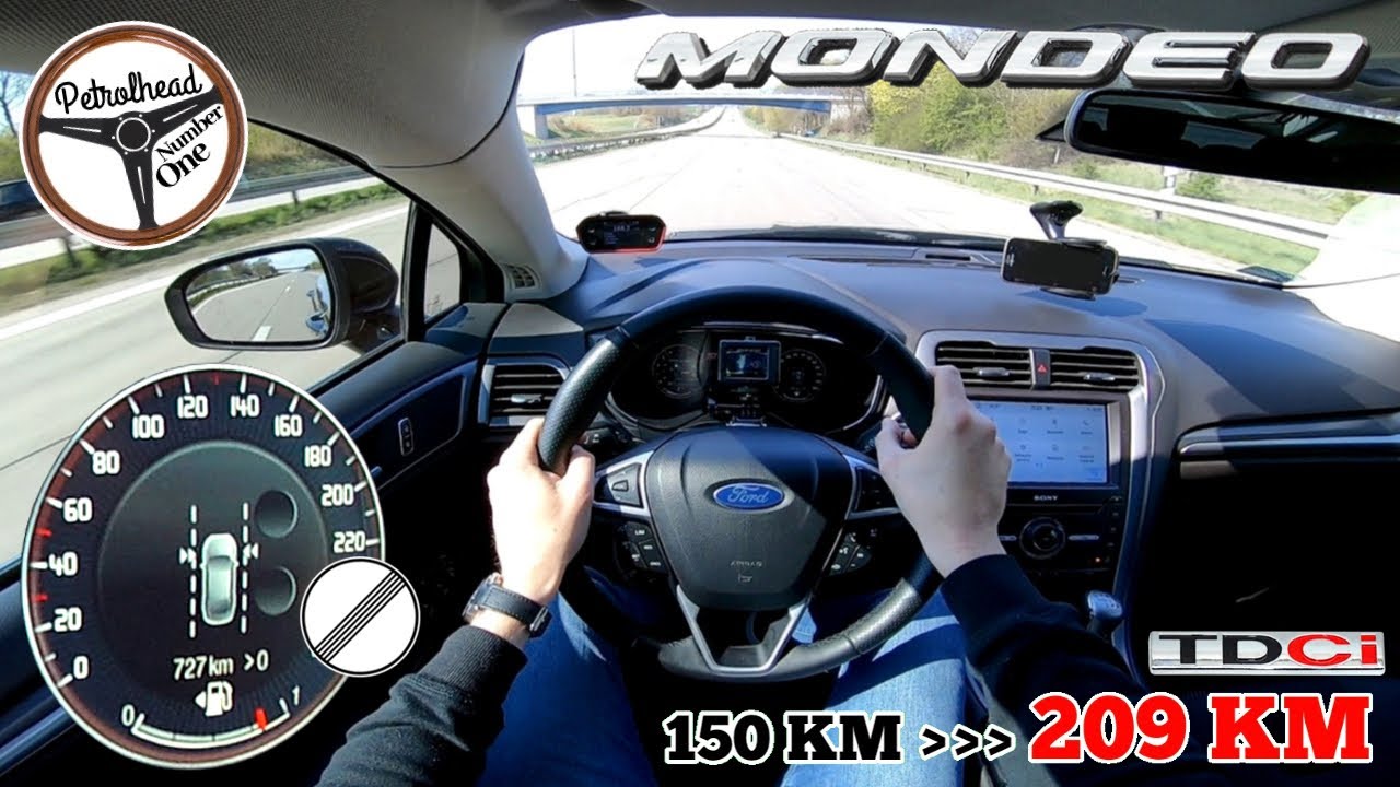 2016 Ford Mondeo 2.0 TDCI (209 KM) | V-MAX. Pr&oacute;ba autostradowa. RACEBOX 0-100, 100-200 km/h.