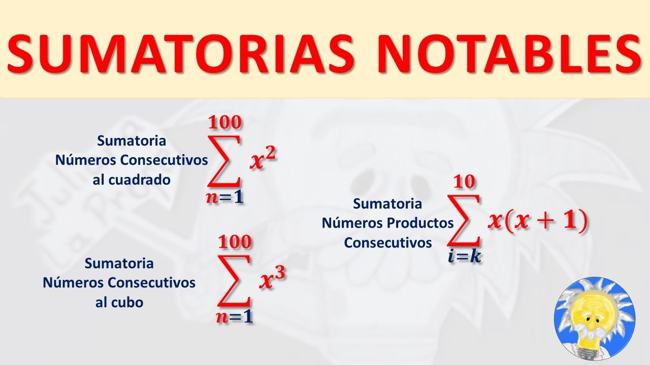 ∑ 👩‍🏫 SUMATORIAS NOTABLES | NOTACION SIGMA | Juliana la Profe