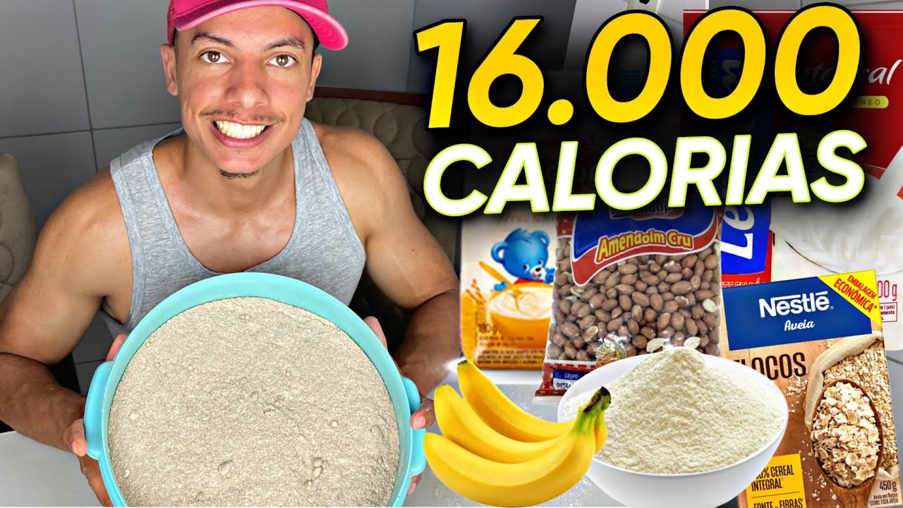 HIPERCALÓRICO CASEIRO PARA GANHO DE MASSA MUSCULAR - (B0MBA CALÓRICA)