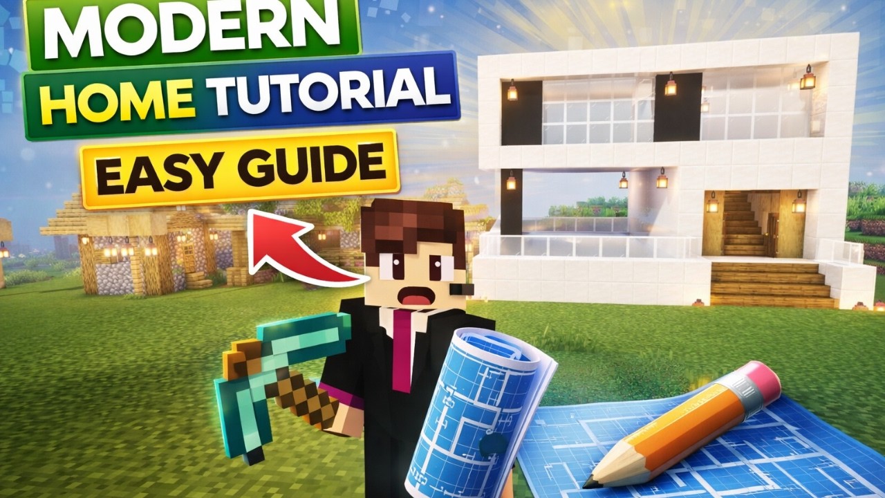 MODERN HOME ESSAY TUTORIAL METHOD SURVIVAL IN MINCRAFT#minecraft