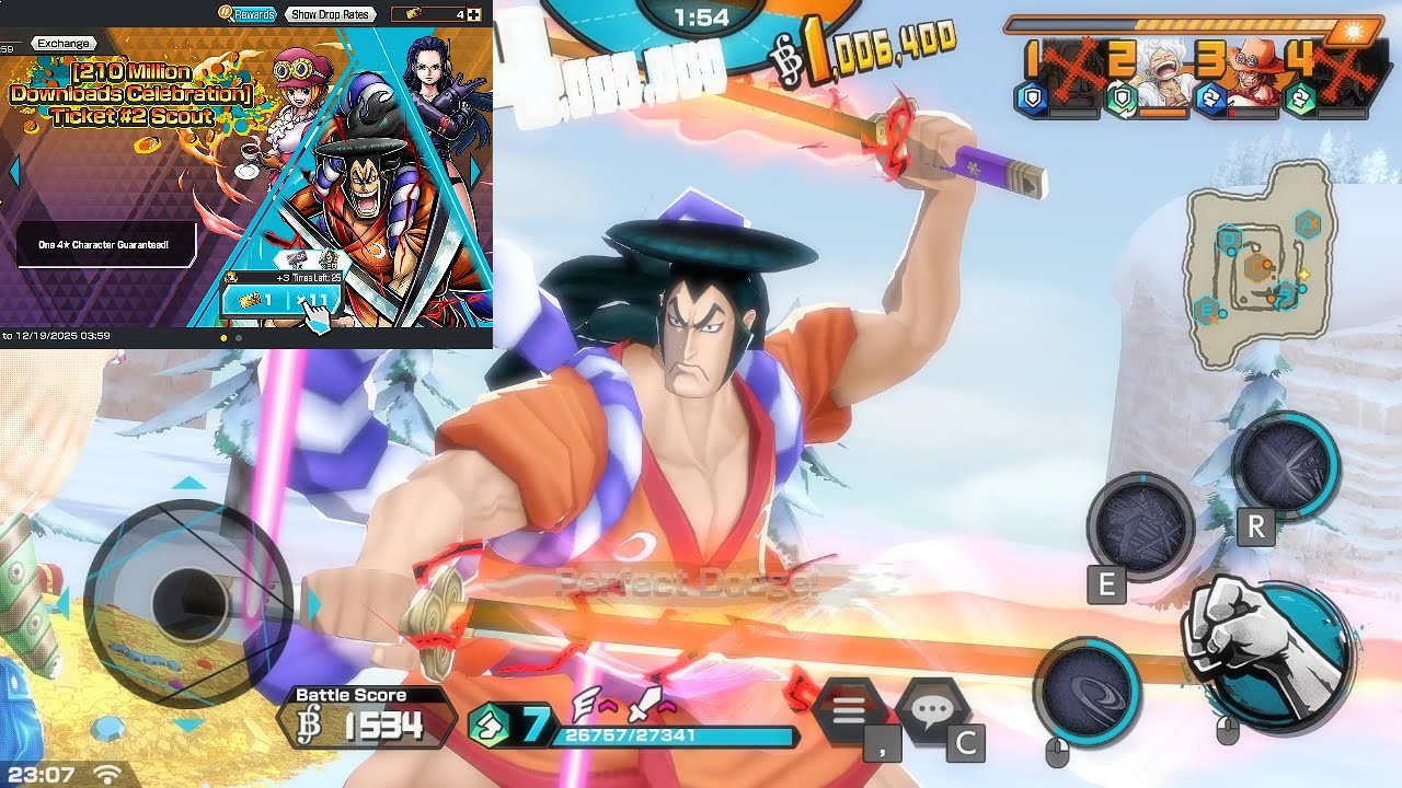 I paid for the first time to pull Oden v1, my third EX on one piece bounty rush 