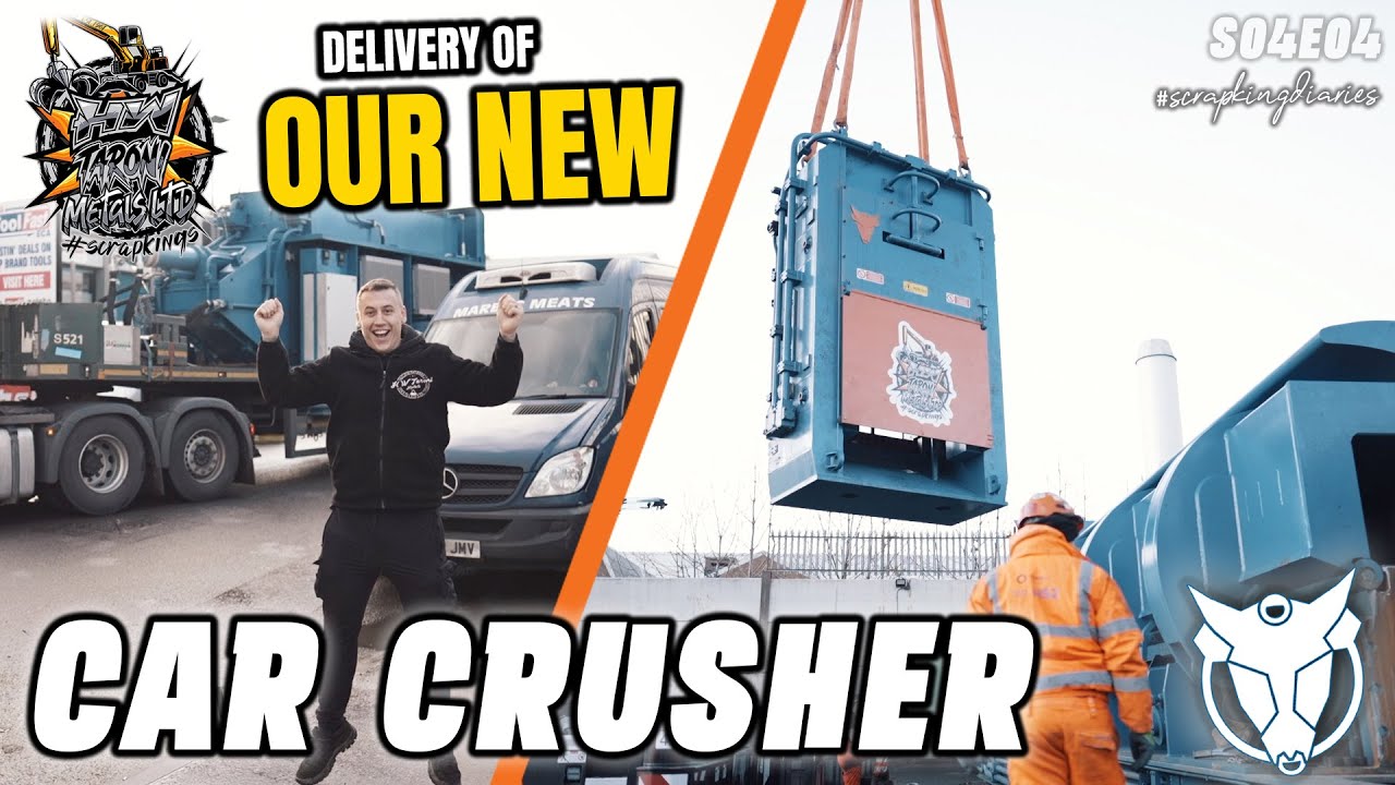 OUR NEW CAR CRUSHER HAS ARRIVED | Scrap King Diaries #S04E04