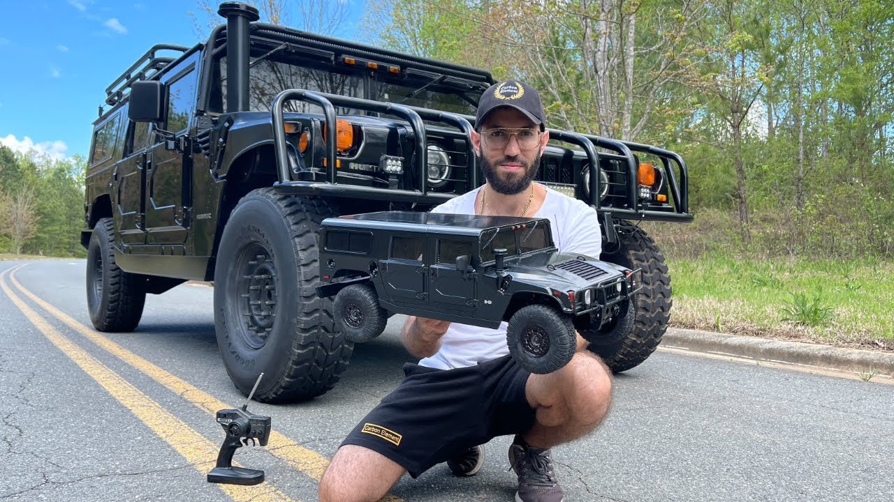 UNBELIEVABLE FUEL POWERED RC HUMMER H1 (1/8 SCALE) VS REAL FULL SIZE H1 (1/1 SCALE) !!! 4K