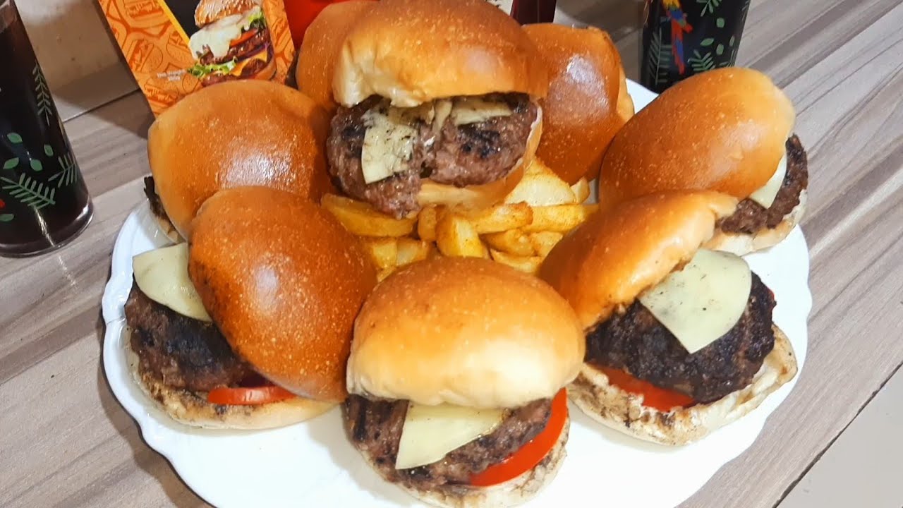 احلى و اسرع برجر محشى جبنه من الجريل عليكم علطول ♥️🍔
