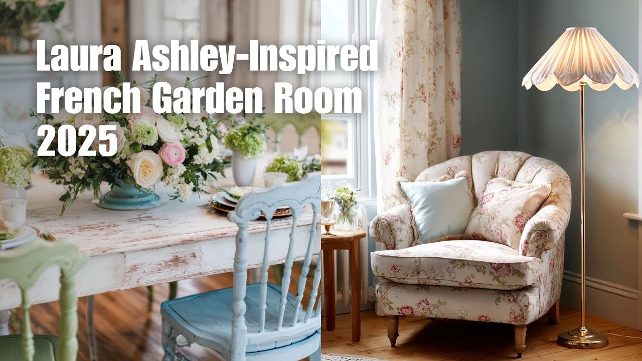 Laura Ashley-Inspired French Garden Room 2025: Pastel Florals & Rustic Chic
