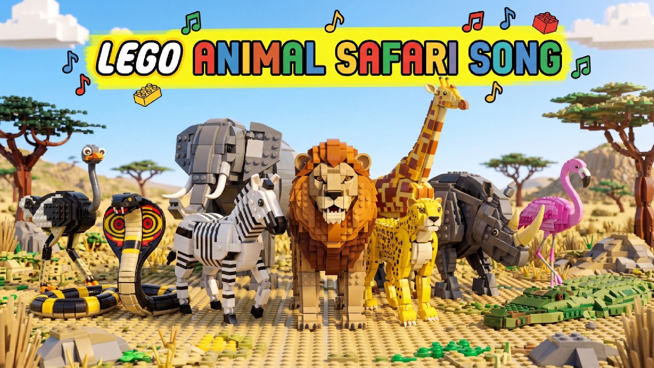 Lego Animal Safari Song | Animal Lego Song | Zazzy Melody