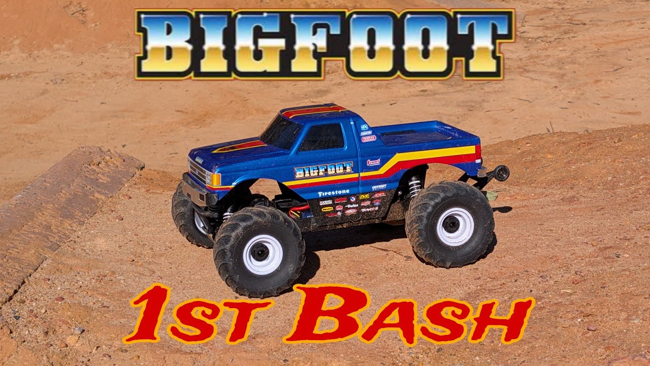 Traxxas BigFoot BL-2S first bash ..... Impressed !