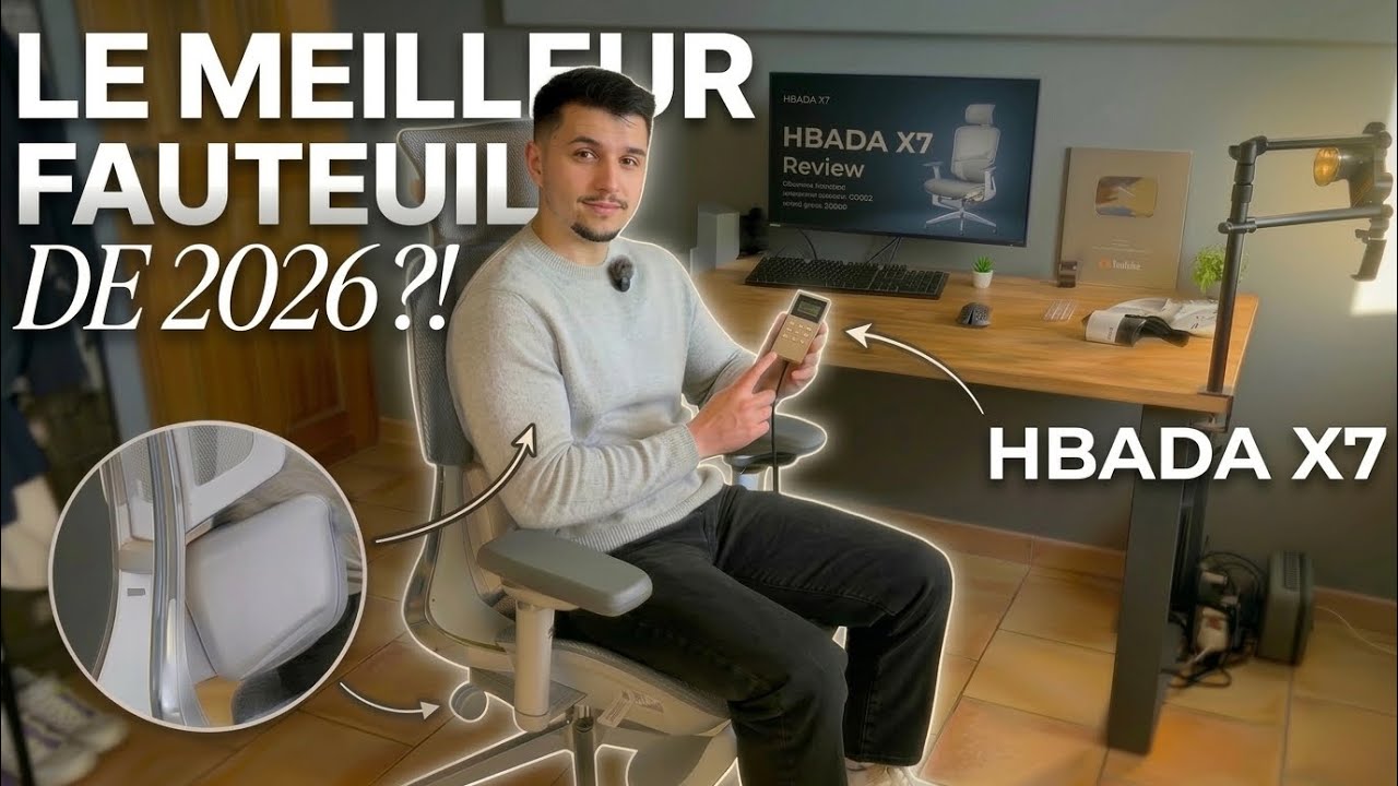 ENFIN UNE RÉVOLUTION DANS L’UNIVERS DES CHAISES ERGONOMIQUES ! TEST HBADA X7 , SUIVI DYNAMIQUE 🤯✔️