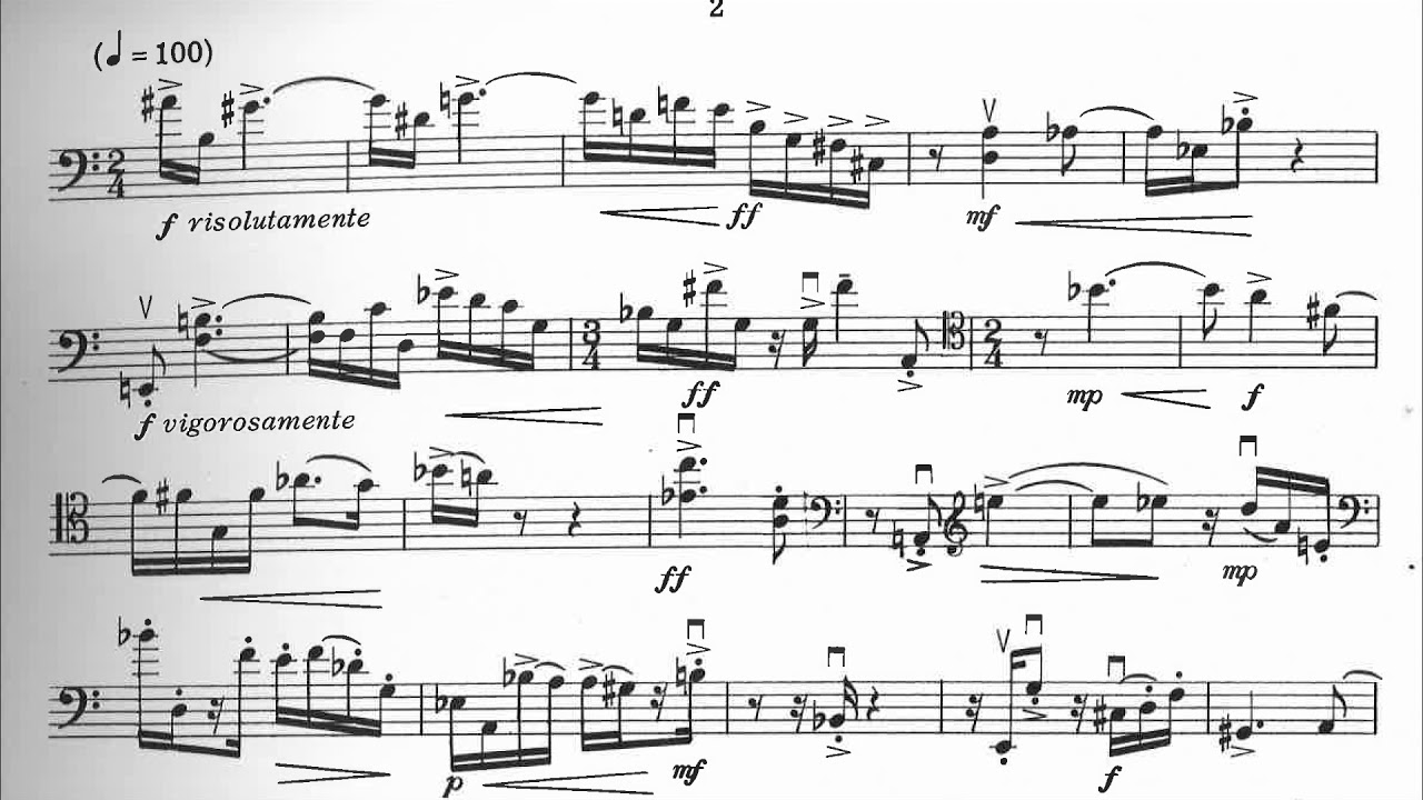Vincent Persichetti - Parable XVII for Double Bass, Op. 131 (1974) [Score-Video]
