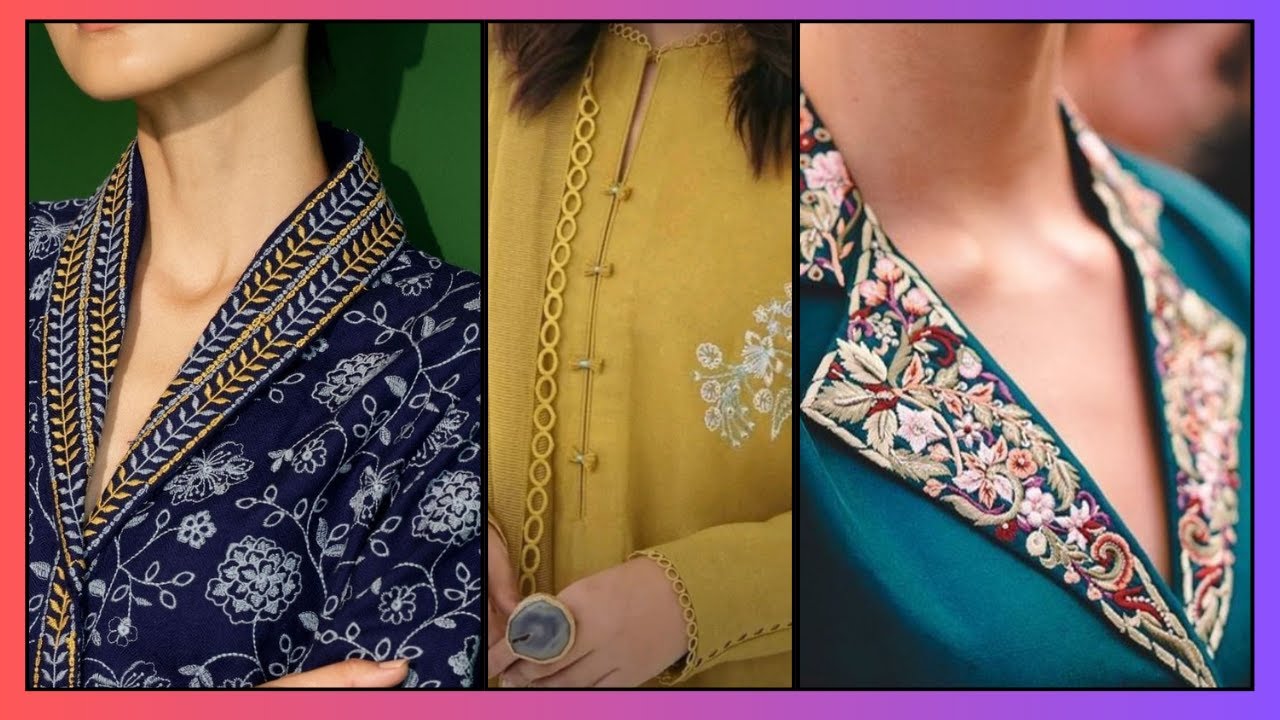 40+ Very Stylish Ban Collar Neck Designs For Winter 2025-26 | Winter Neck Designs | Lace Neck Design
