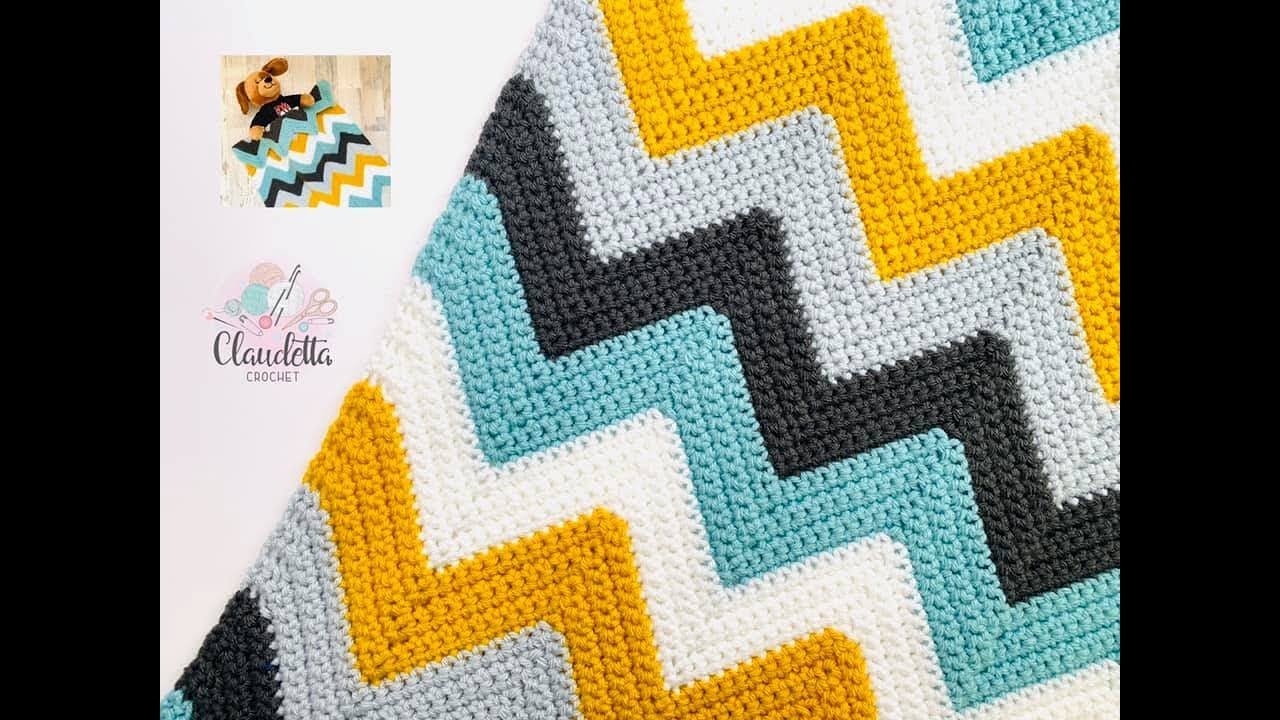 CHEVRON MUSTER HÄKELN / Babydecke häkeln / Einfach