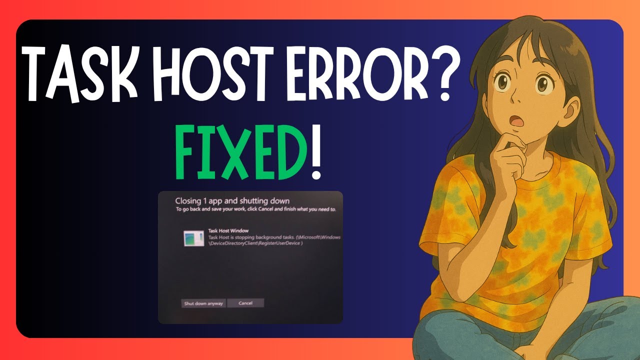 How To FIX Task Host Is Stopping Background Tasks In Windows 11 - EASY