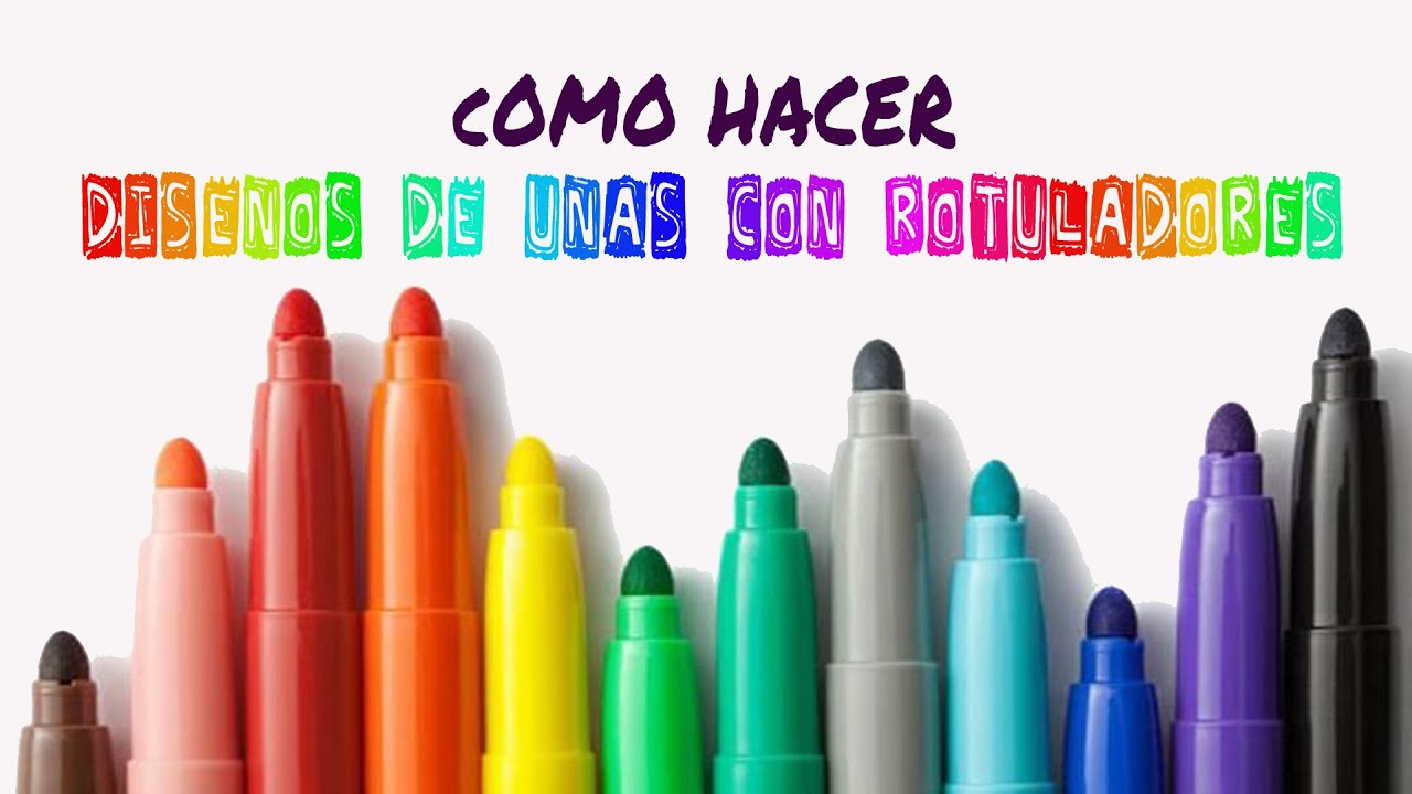 Como pintar uñas con marcadores de colores