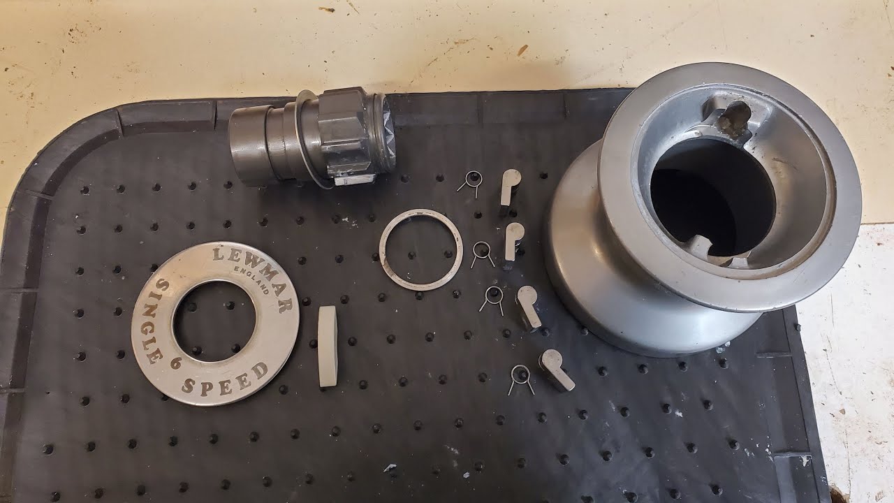 Remove, clean and reinstall a Lewmar #6 single speed capstan winch